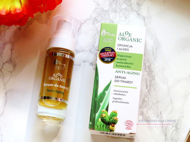 Ava Aloe Organic: Opuncja i Aloes - Serum do twarzy anti-aging - Kwadrans dla Ciebie